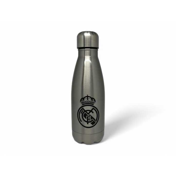 Botella Real Madrid Plateada de Acero 550ml. Botella Real Madrid Plateada de Acero 550ml.