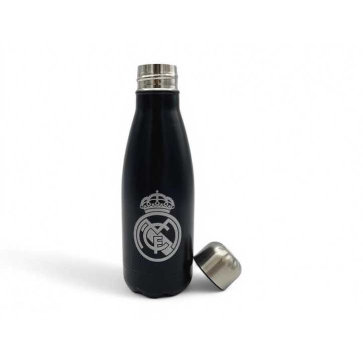 Botella Real Madrid Negra de Acero 550ml Botella Real Madrid Negra de Acero 550ml