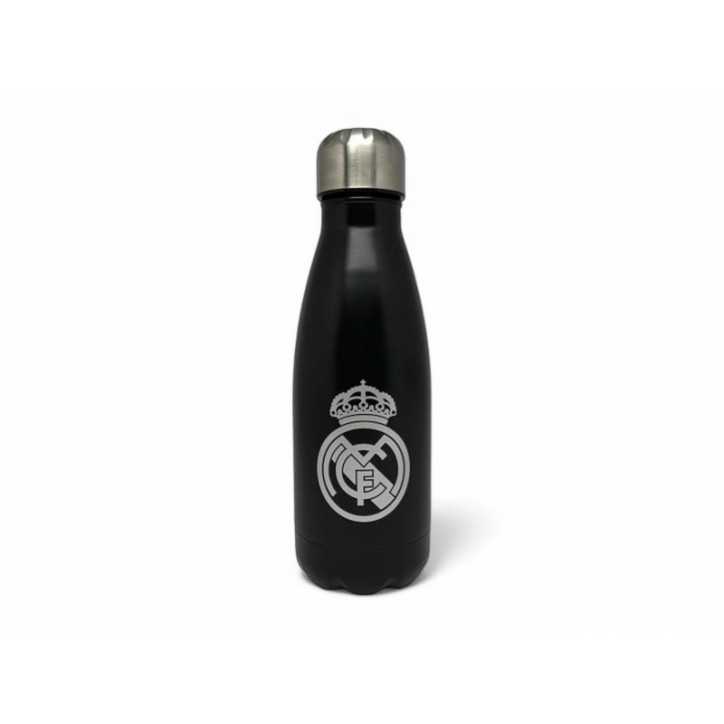Botella Real Madrid Negra de Acero 550ml