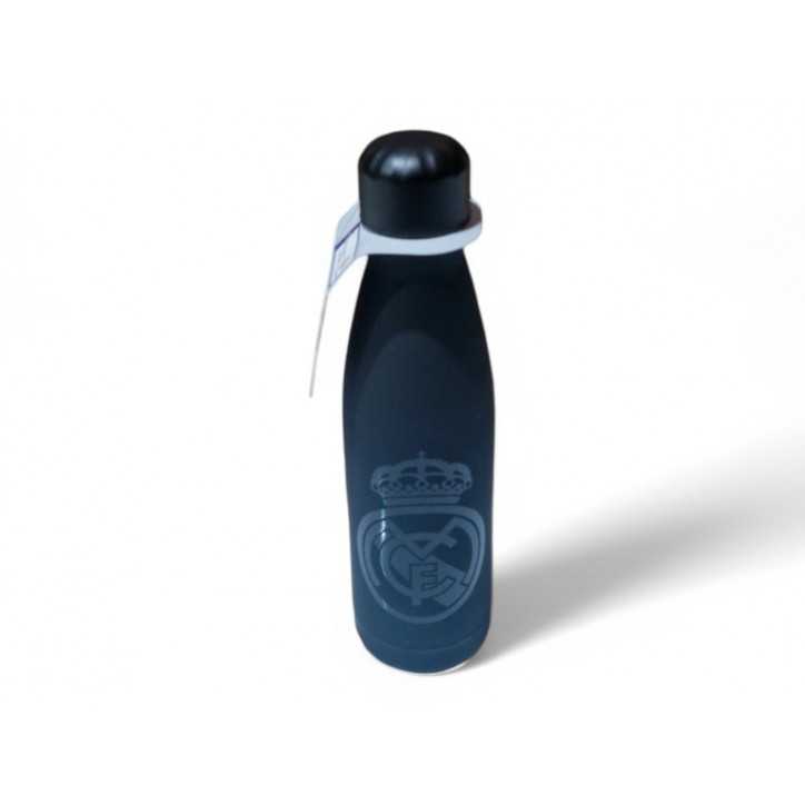 Botella Real Madrid Negra Rubberizada de Doble Pared Botella Real Madrid Negra Rubberizada de Doble Pared