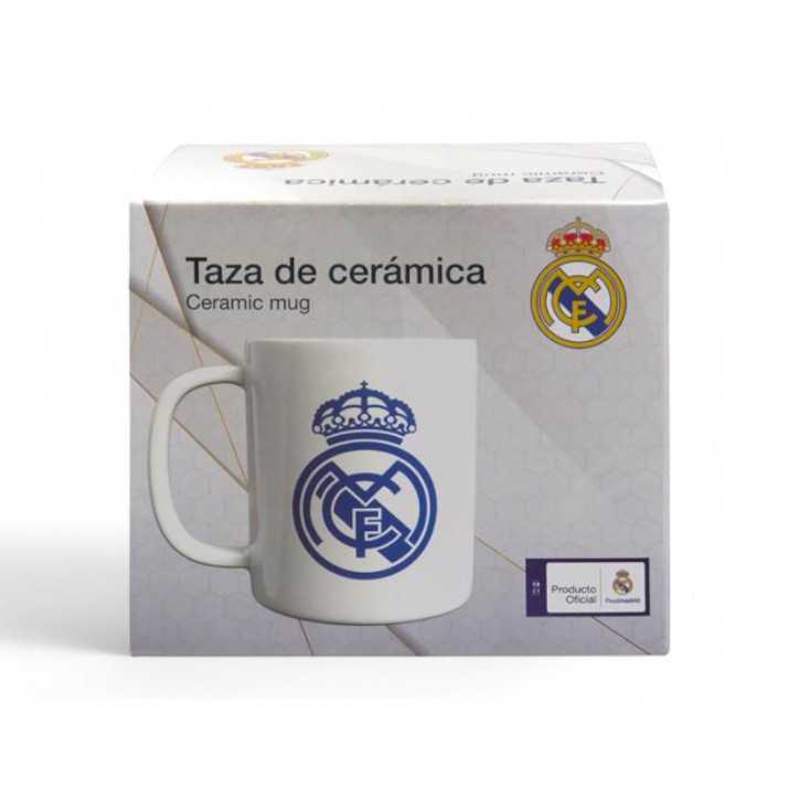 Taza Cerámica Real Madrid Escudo Azul en Caja Taza Cerámica Real Madrid Escudo Azul en Caja