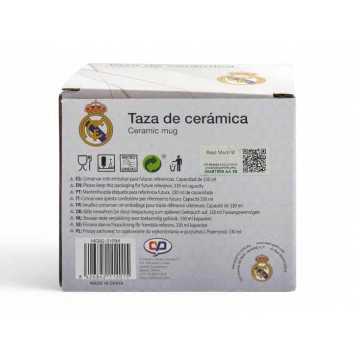 Taza Cerámica Real Madrid Escudo Azul en Caja Taza Cerámica Real Madrid Escudo Azul en Caja