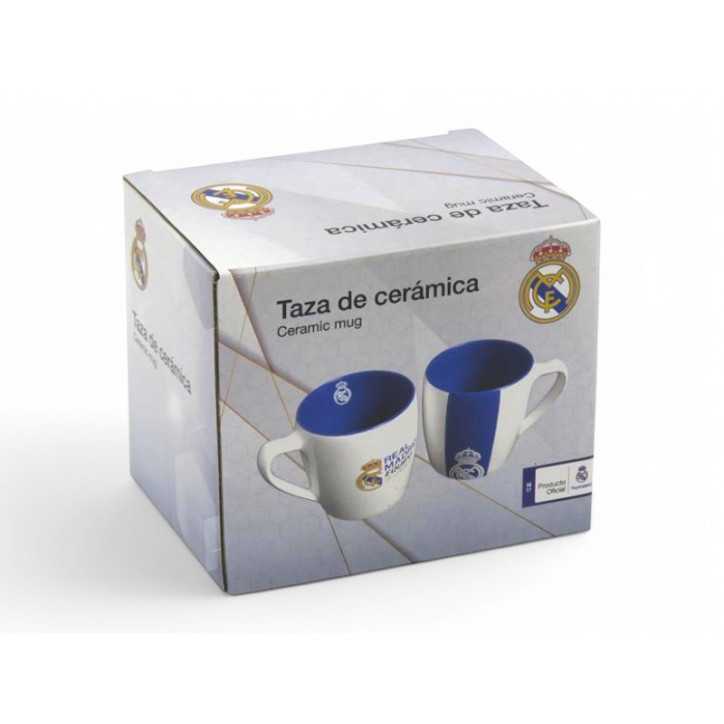 Taza Real Madrid Blanca Bicolor Caja