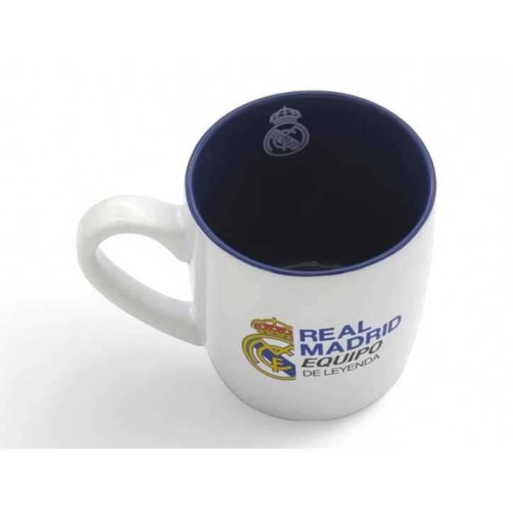 Taza Real Madrid Blanca Bicolor Caja