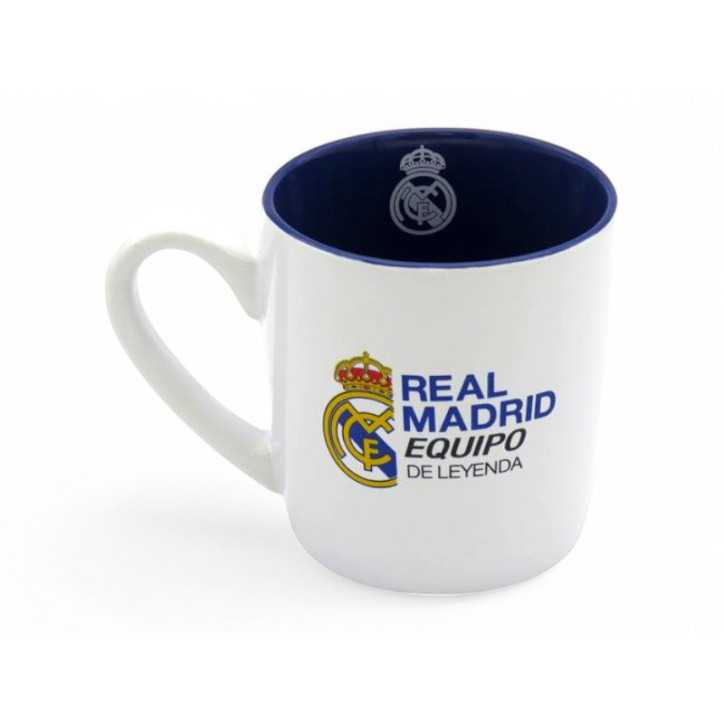 Taza Real Madrid Blanca Bicolor Caja