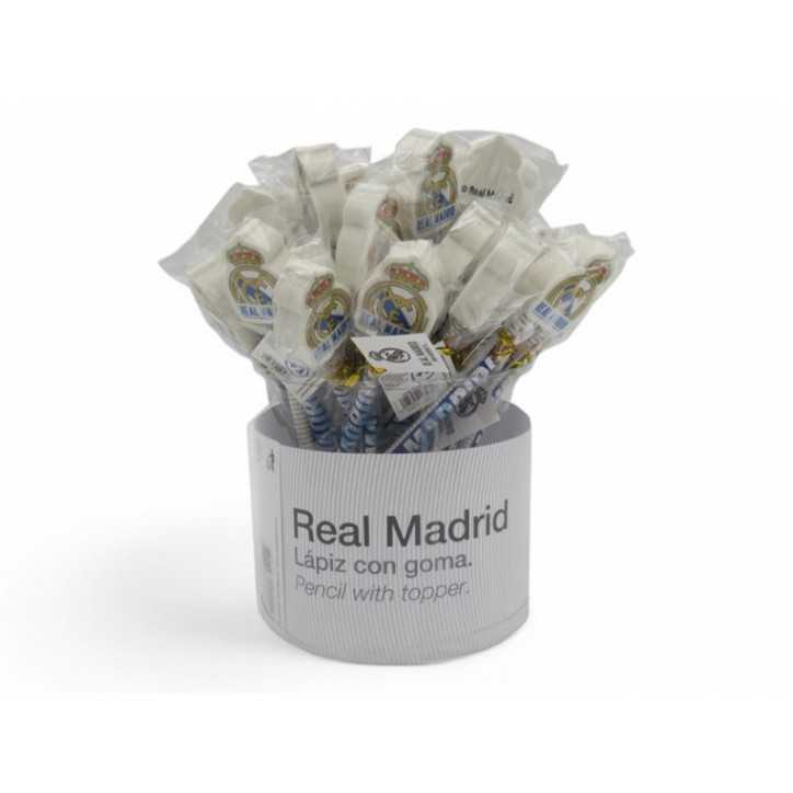 Lápiz Real Madrid con Goma Decorada