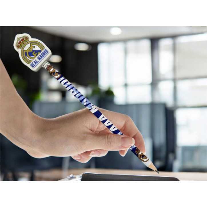 Lápiz Real Madrid con Goma Decorada