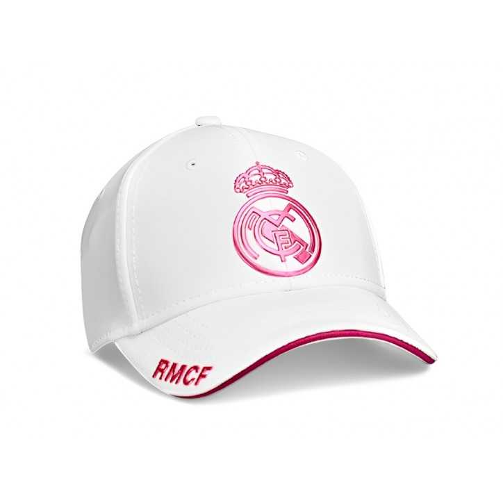 Gorra Real Madrid Blanca escudo Rosa Gorra Real Madrid Blanca escudo Rosa