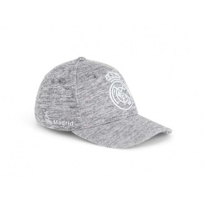 Gorra Real Madrid Gris escudo Blanco