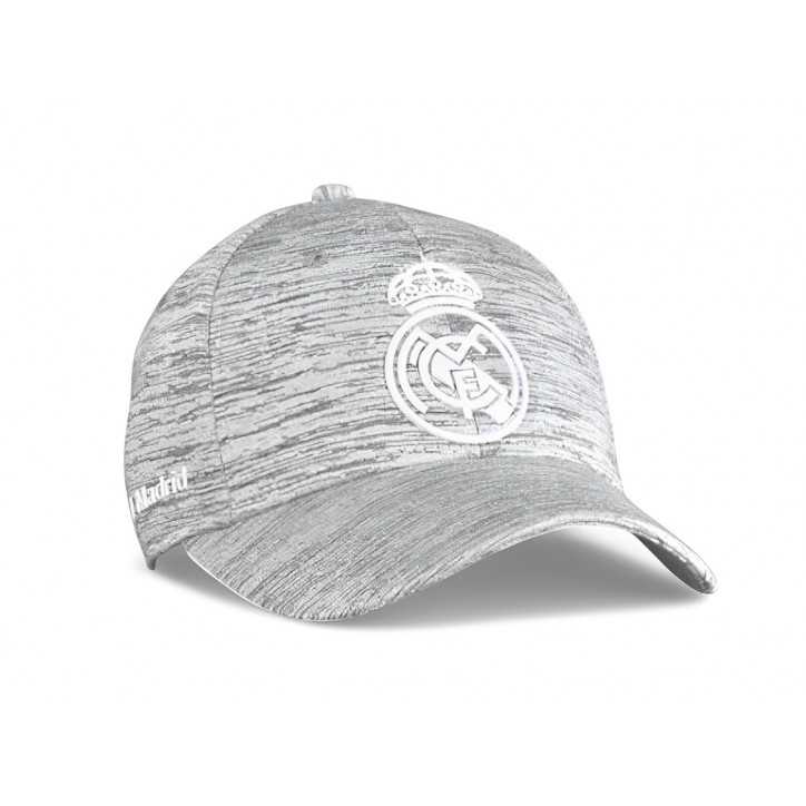 Gorra Real Madrid Gris escudo Blanco