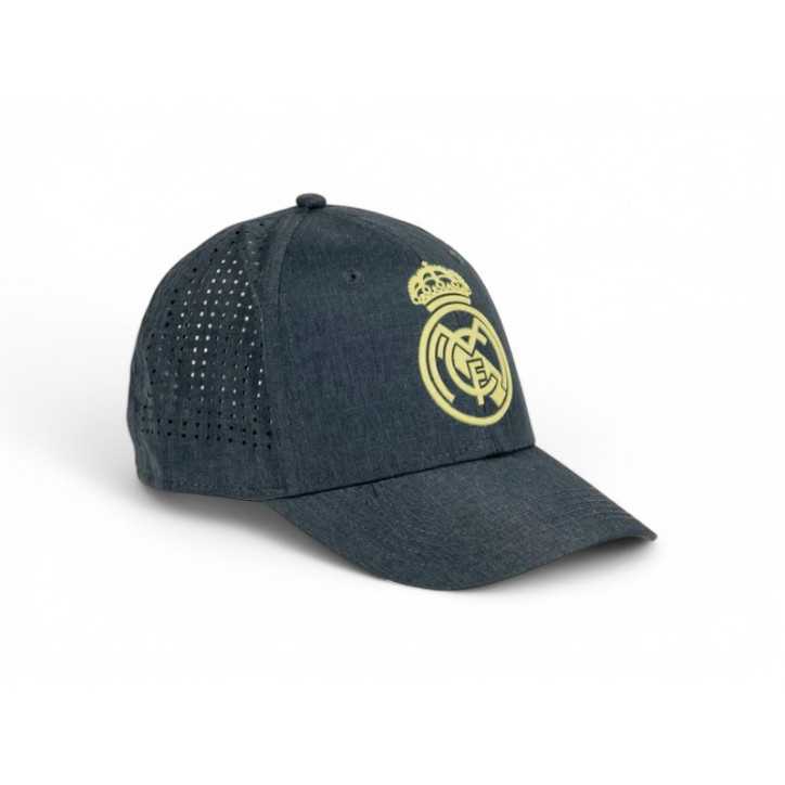 Gorra Real Madrid Gris escudo Amarillo
