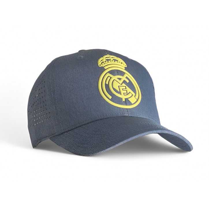 Gorra Real Madrid Gris escudo Amarillo