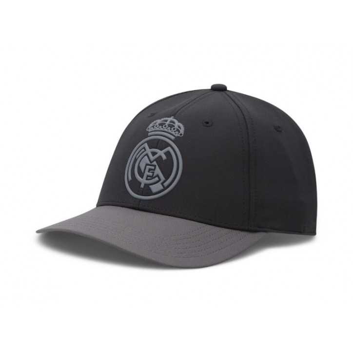 Gorra Oficial Real Madrid Negra escudo Gris