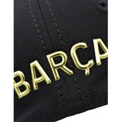Gorra FC Barcelona Color Negro con Escudo Oro - Niño