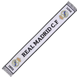 Bufanda Telar N3 Real Madrid Blanca y Negra