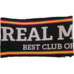 Bufanda Telar N3 Real Madrid Best Club Of The World Negra con Bandera de España