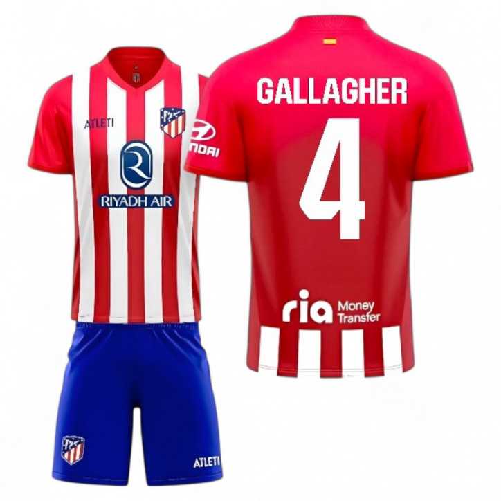 Kit Home Infantil Atletico de madrid 23-24 Gallagher Kit Home Infantil Atletico de madrid 23-24 Gallagher