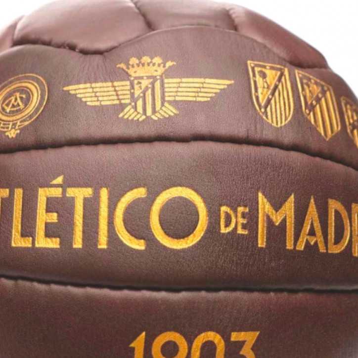 Balón Retro Atlético de Madrid Cuero Vintage Balón Retro Atlético de Madrid Cuero Vintage