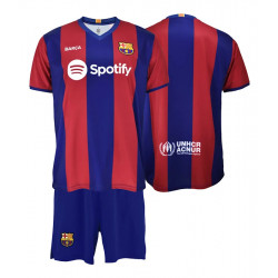 Camiseta y Pantalón FC Barcelona Primera Equipación Temporada 2023 2024 - Réplica Oficial con Liciencia - Talla Niño