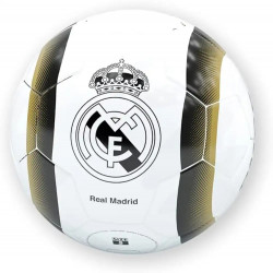 Balón de fútbol Real Madrid con Escudo en Blanco y Negro - Talla 5