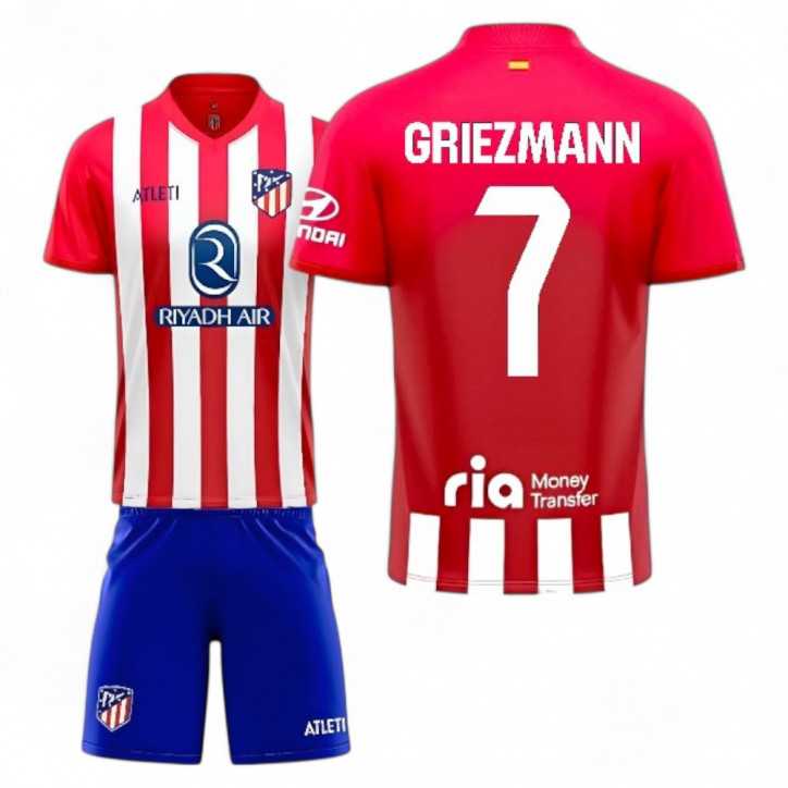 Kit Home Infantil Atletico de madrid 23-24 Griezmann Kit Home Infantil Atletico de madrid 23-24 Griezmann