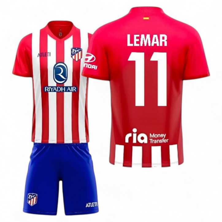 Kit Home Infantil Atletico de madrid 23-24 Lemar Kit Home Infantil Atletico de madrid 23-24 Lemar