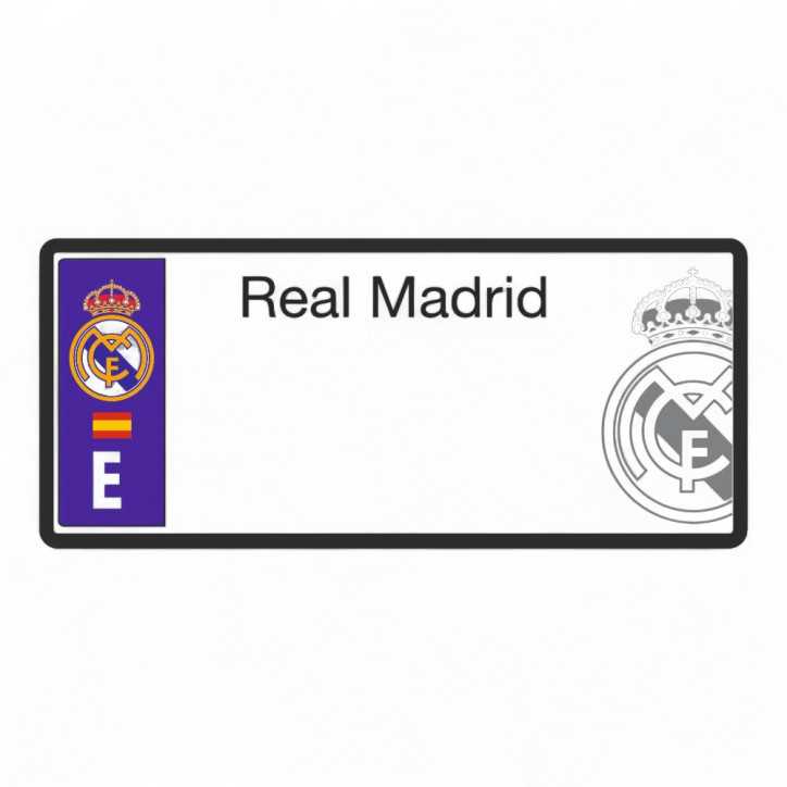 Placa Real Madrid Mbappe Pequeña Placa Real Madrid Mbappe Pequeña