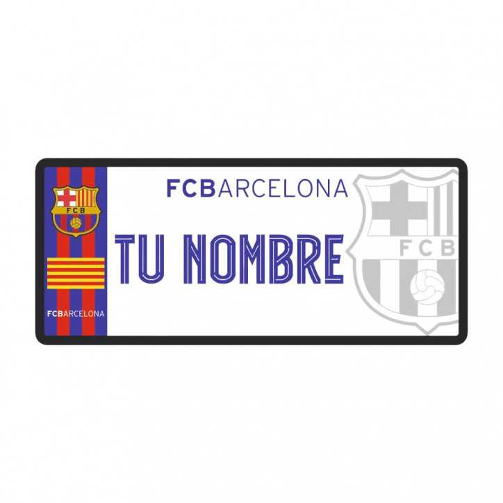 Placa FC Barcelona Personalizada Pequeña Placa FC Barcelona Personalizada Pequeña