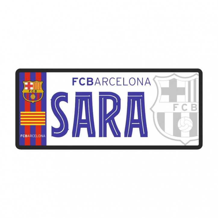 Placa FC Barcelona Personalizada Pequeña Placa FC Barcelona Personalizada Pequeña