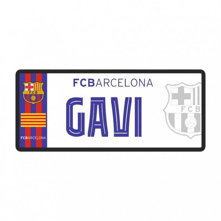 Placa FC Barcelona Pequeña con Gavi Placa FC Barcelona Pequeña con Gavi