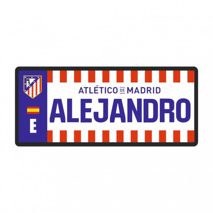 Placa Atlético de Madrid Personalizada Pequeña