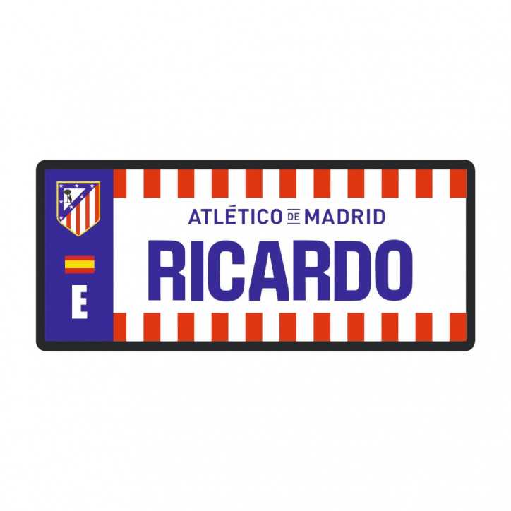 Placa Atlético de Madrid Personalizada Pequeña