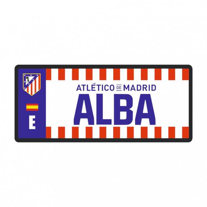 Placa Atlético de Madrid Personalizada Pequeña