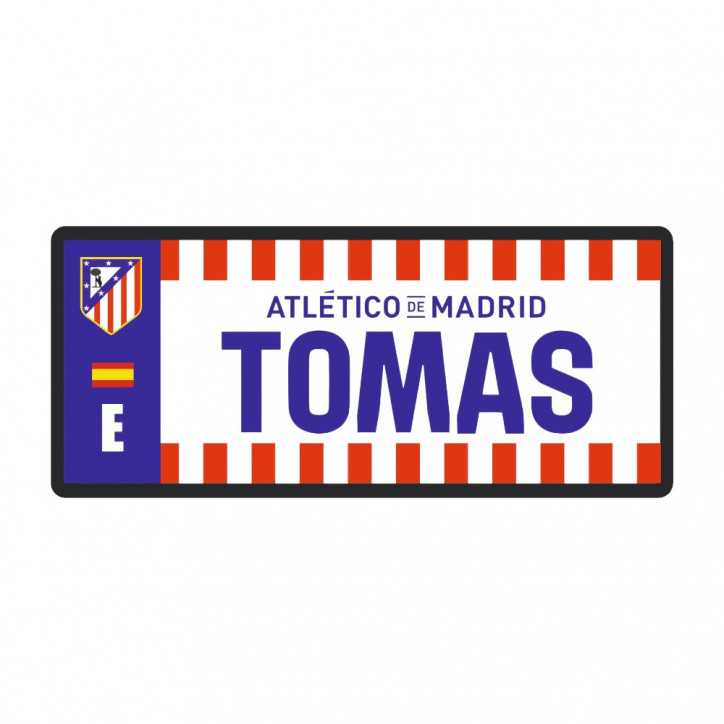 Placa Atlético de Madrid Personalizada Pequeña