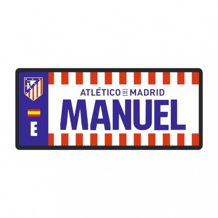 Placa Atlético de Madrid Personalizada Pequeña