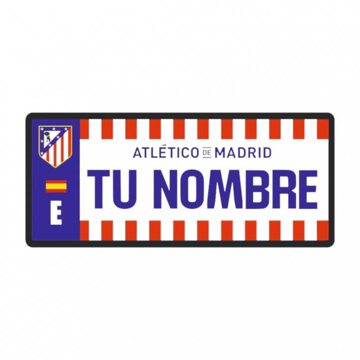 Placa Atlético de Madrid Personalizada Pequeña