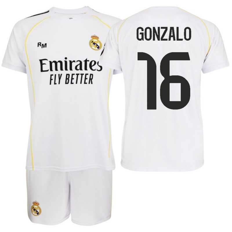 Kit Real Madrid 25/26 Niño Gonzalo 16 | Producto Oficial