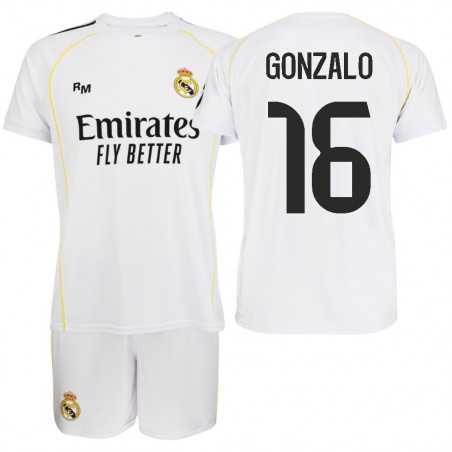 Kit Real Madrid 25/26 Niño Gonzalo 16 | Producto Oficial