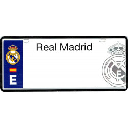 Matrícula del Real Madrid Personalizada con Tu Nombre