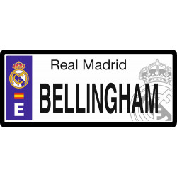 Matrícula del Real Madrid de Bellingham 14x6 cm