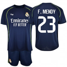 Kit Real Madrid 2ª Equipación 2025/26 Ferland Mendy #23 | StockFutbol