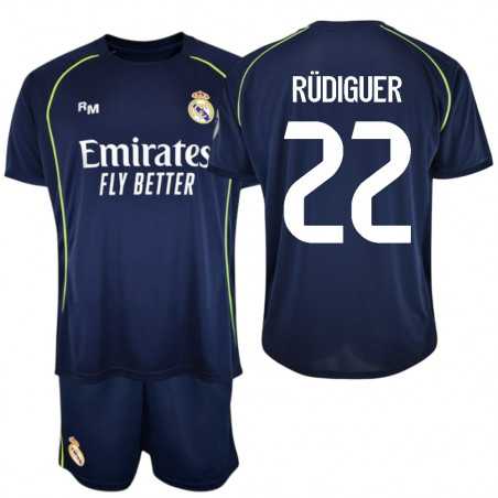 Kit Real Madrid 2ª Equipación 2025/26 Rüdiger #22| Producto Oficial