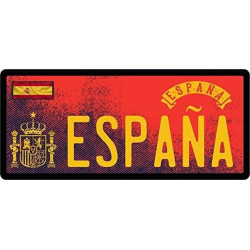 copia di Matrícula de España Personalizada con Tu Nombre 6x14 cm