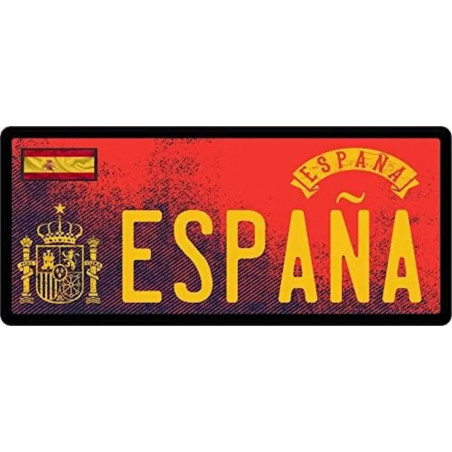 copia di Matrícula de España Personalizada con Tu Nombre 6x14 cm