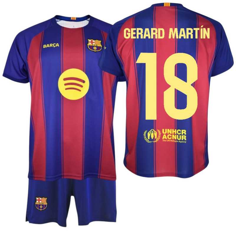 Kit FC Barcelona 2025/26 GERARD MARTÍN #18 Oficial