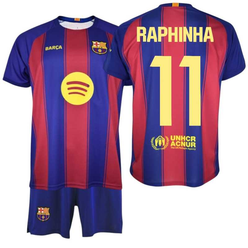 Kit FC Barcelona 2025/26 RAPHINHA #11 Oficial