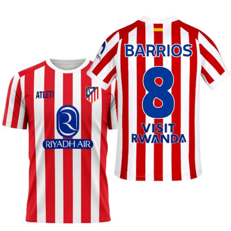 Camiseta Atlético de Madrid BARRIOS Nº8 | Producto Oficial - StockFutbol