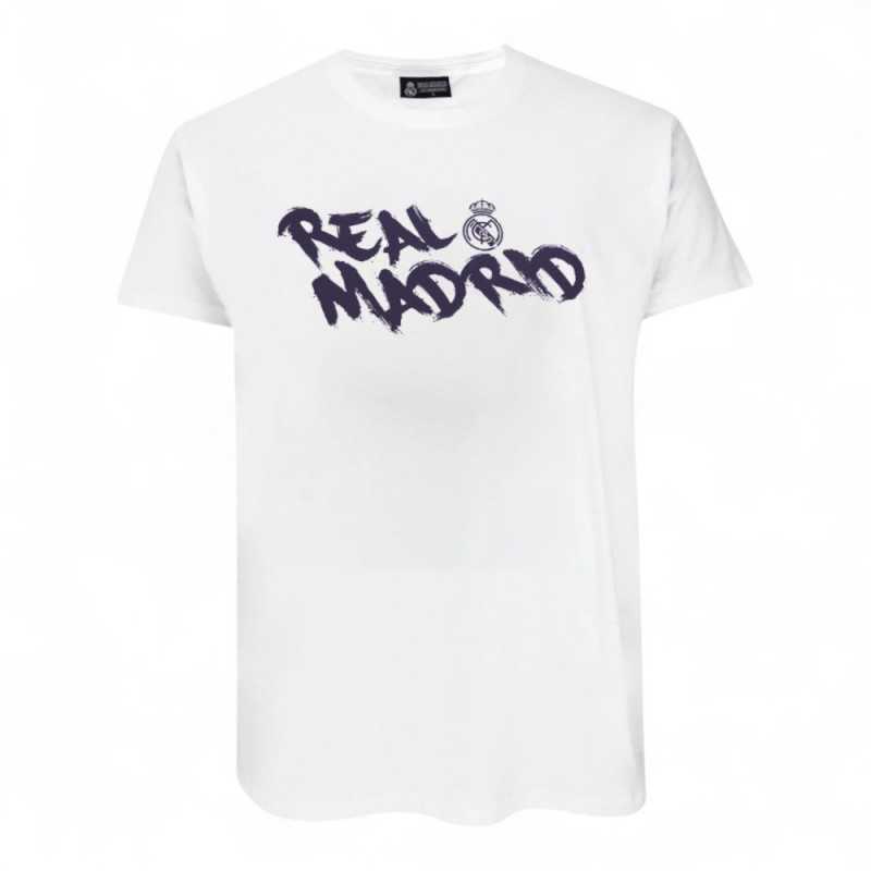 Camiseta Real Madrid Blanca Graffiti Oficial | Producto Oficial - StockFutbol