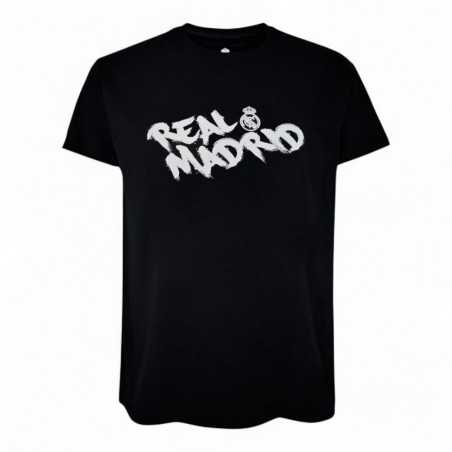 Camiseta Real Madrid Negra Graffiti Oficial | Producto Oficial - StockFutbol