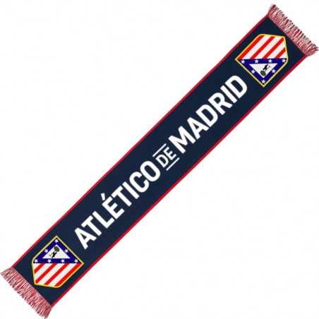 Bufanda Oficial Atlético de Madrid con Borde Rojo | StockFutbol